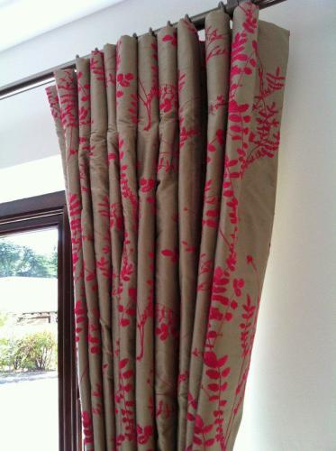 Botany sitting room curtains close up